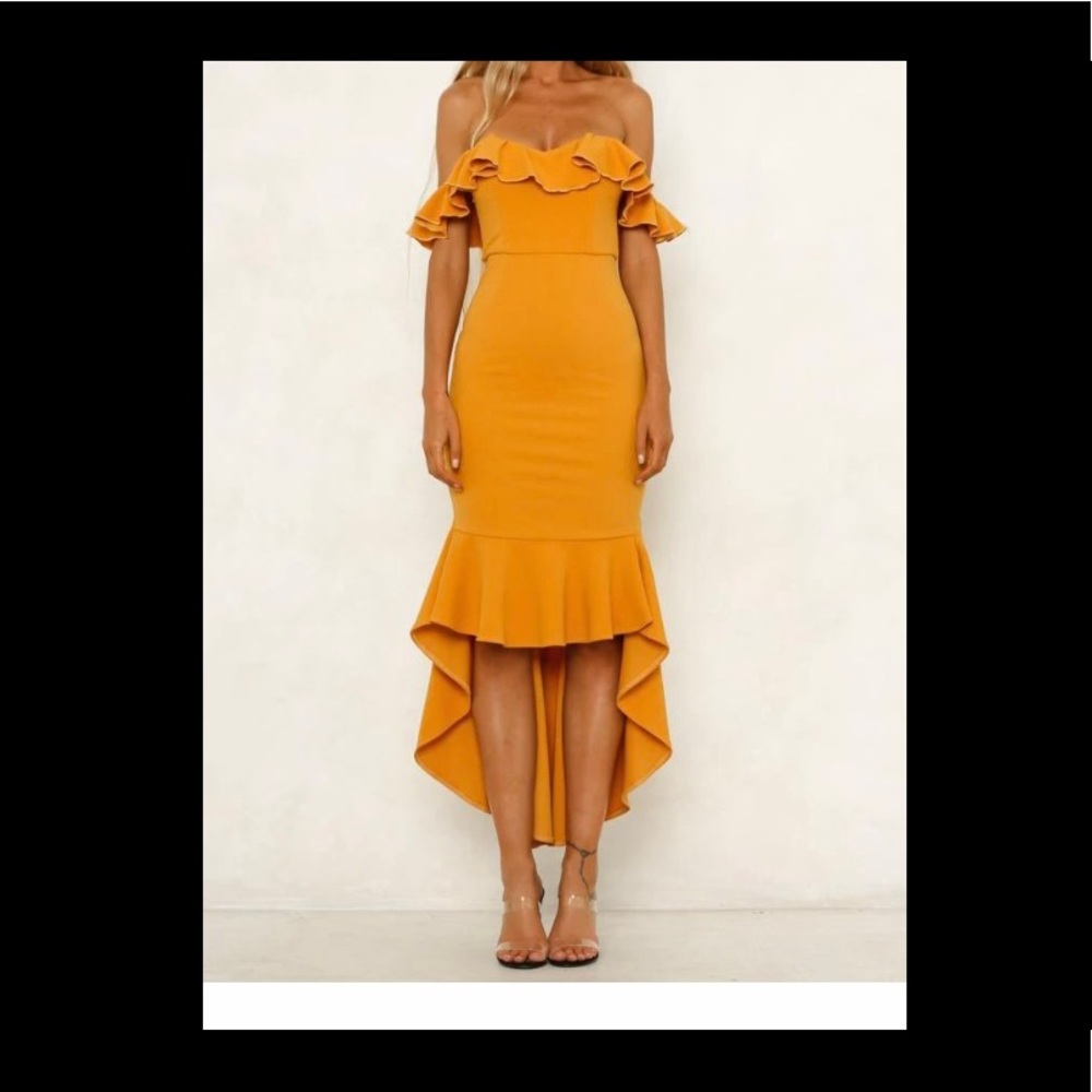MAKING MAGIC MAXI DRESS MUSTARD